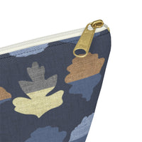 Frond Accessory Pouch w T-bottom in Indigo